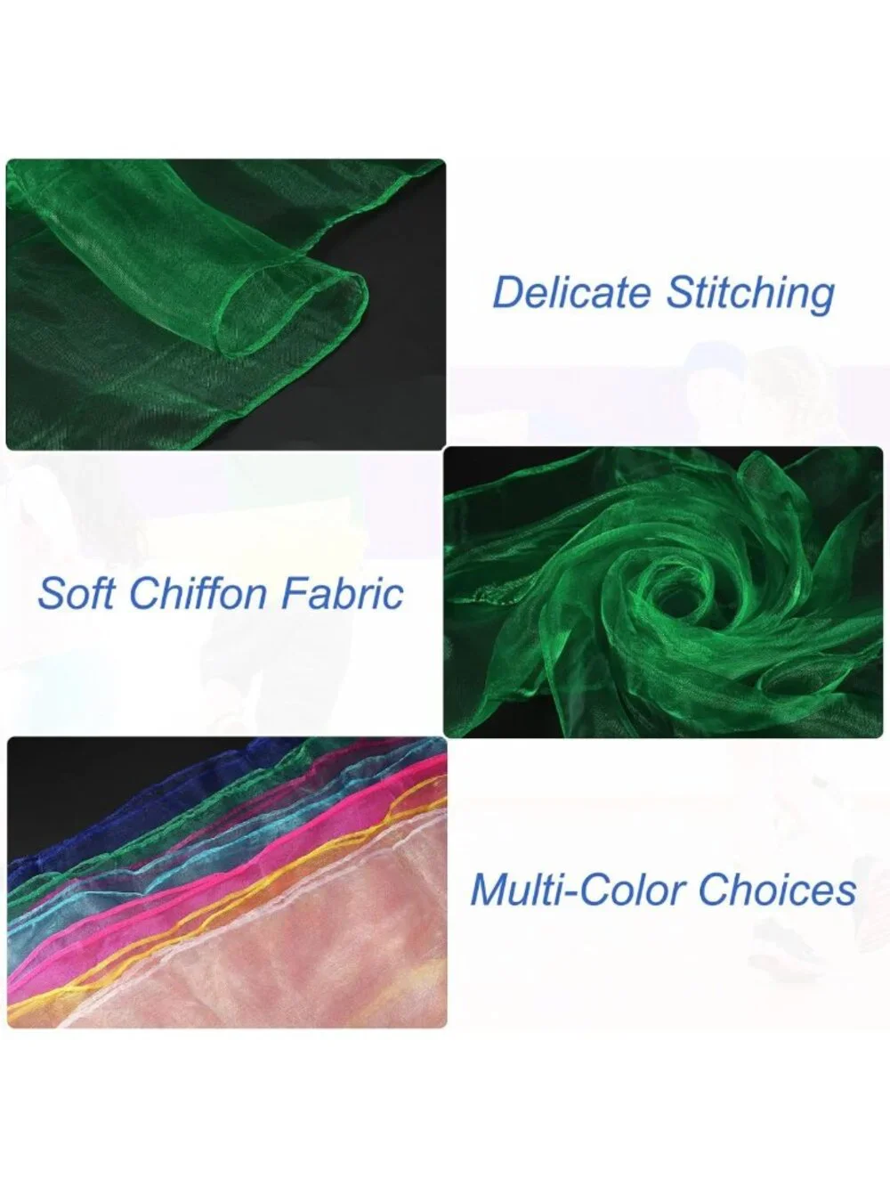 Colorful Dance Scarves for Juggling, Magic Shows, and Creative Play Activities
